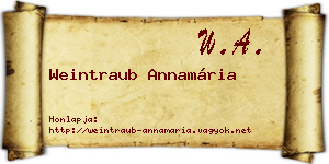 Weintraub Annamária névjegykártya